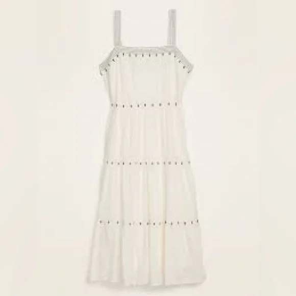 Old Navy | Dresses | Old Navy Tiered Embroidered Midi Swing Dress | Poshmark